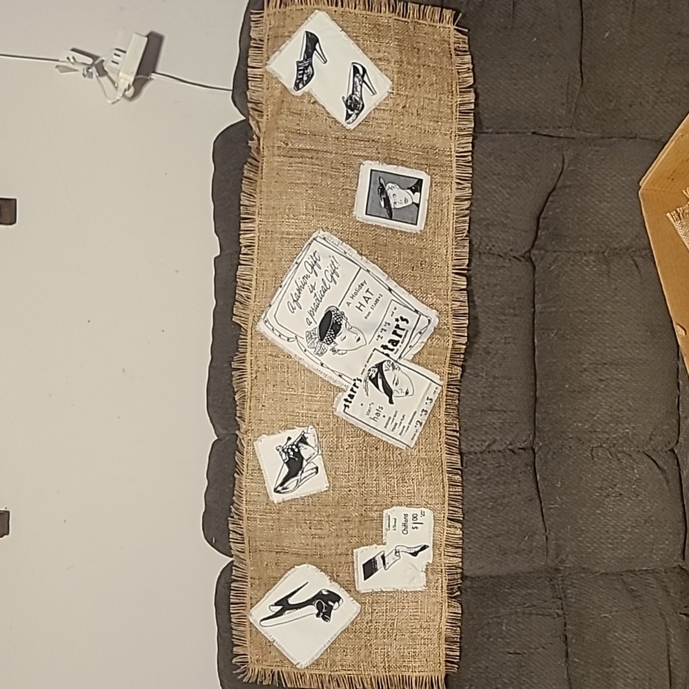 Frayed burlap tablerunner